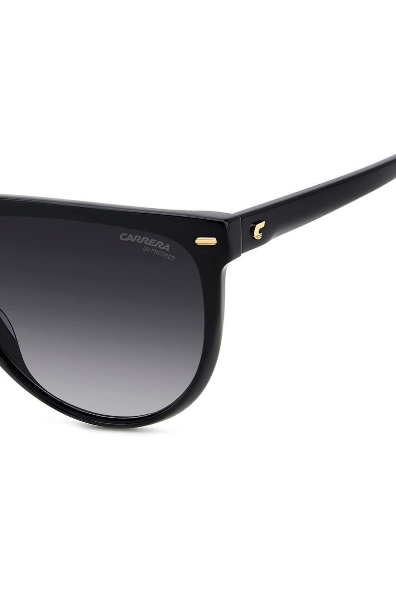 Carrera Eyewear 60mm Gradient Flat Top Sunglasses, Alternate, color, Black/ Dark Grey Sf