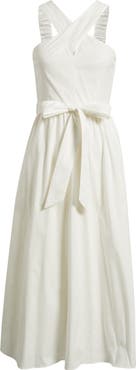 Anne Klein Crisscross Halter Midi Dress