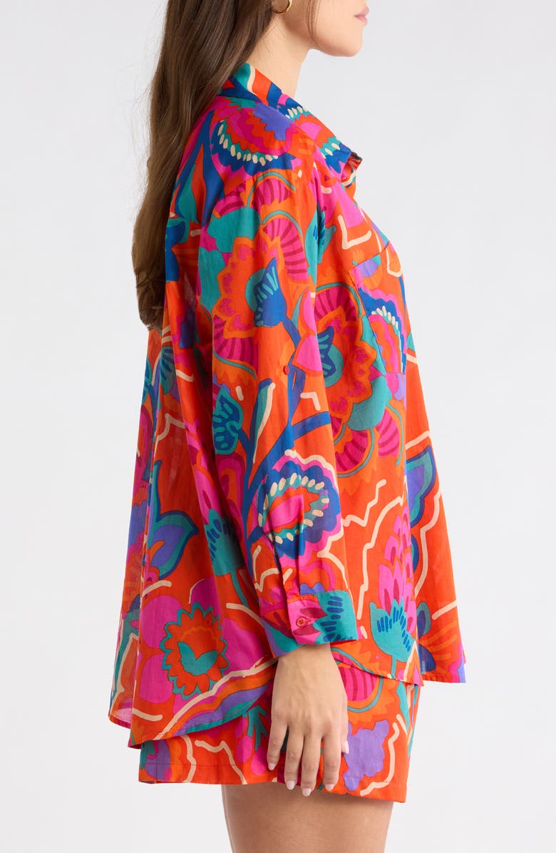 SUGARLIPS Kahlia Tropics Top, Alternate, color, Red-Multi