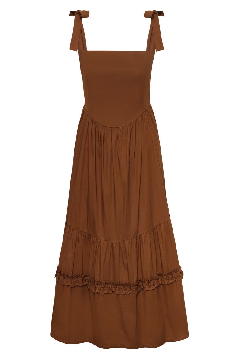New Quibdo Midi Sundress, Alternate, color, CHOCOLATE 18