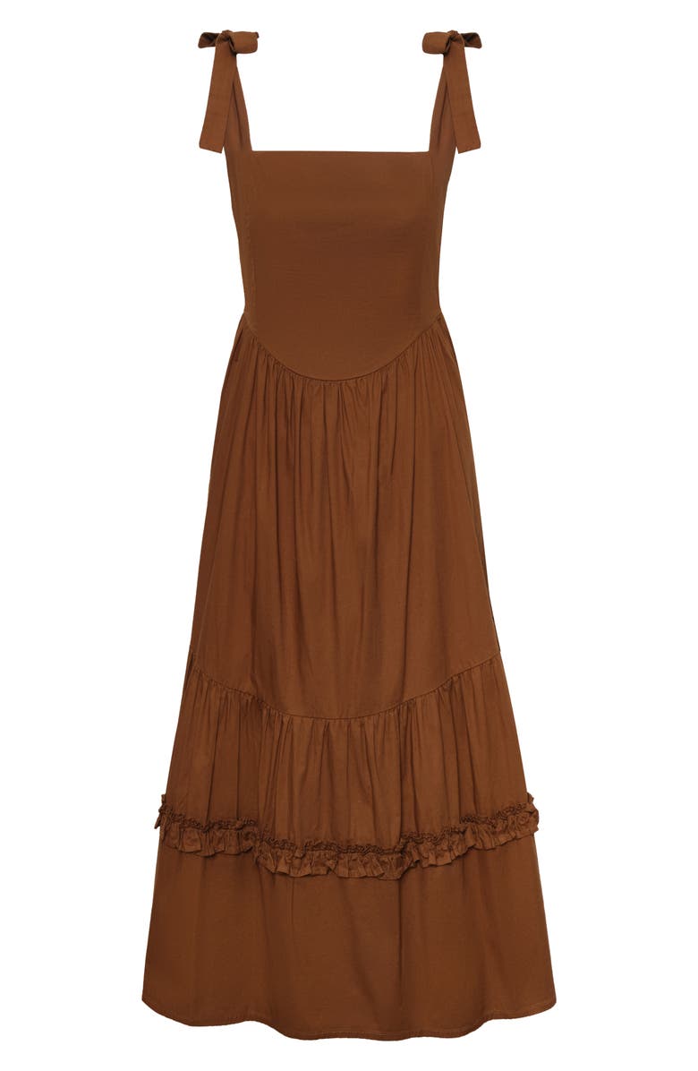 The Lulo Project New Quibdo Midi Sundress, Alternate, color, Chocolate 18