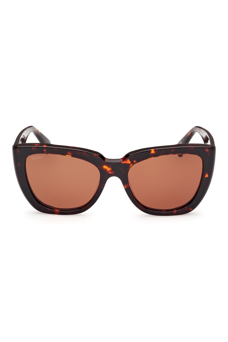 Glimpse4 54mm Polarized Cat Eye Sunglasses, Main, color, DARK HAVANA / BROWN