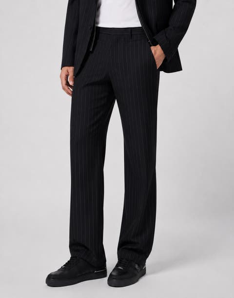 Loose Fit Trousers Pinstripe Men