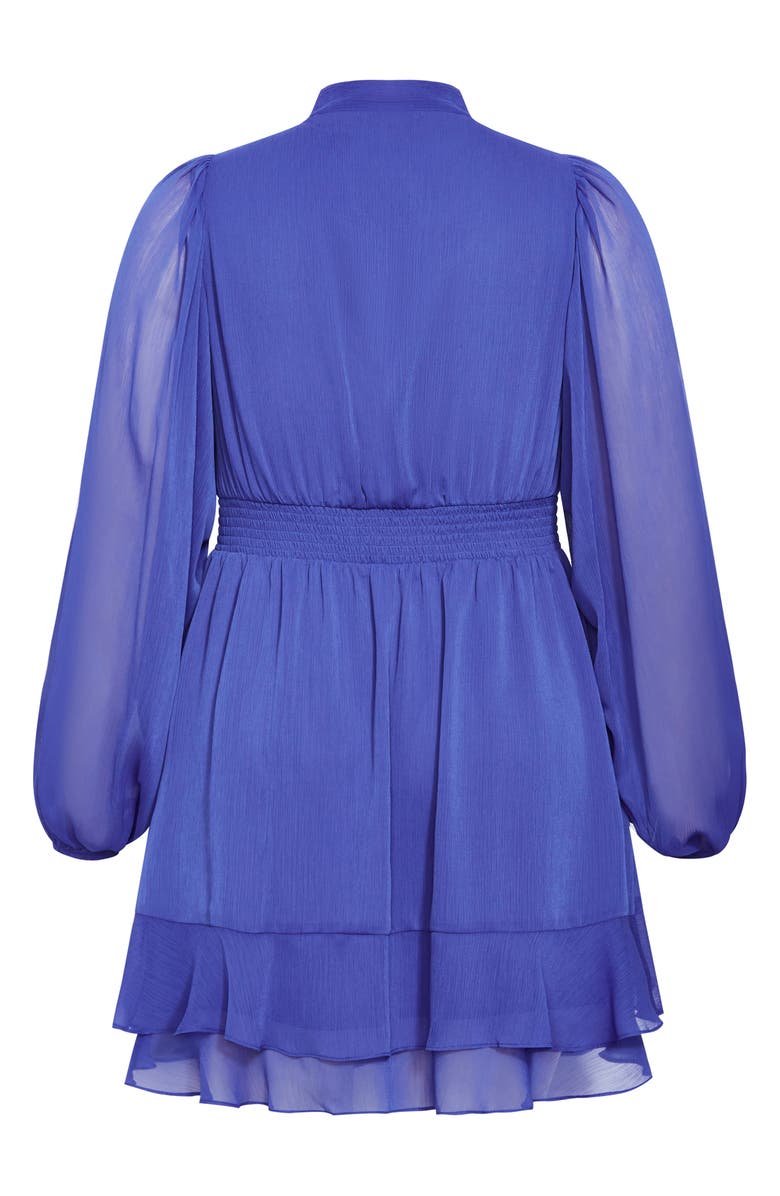 City Chic Kendall Long Sleeve Dress, Alternate, color, Blue