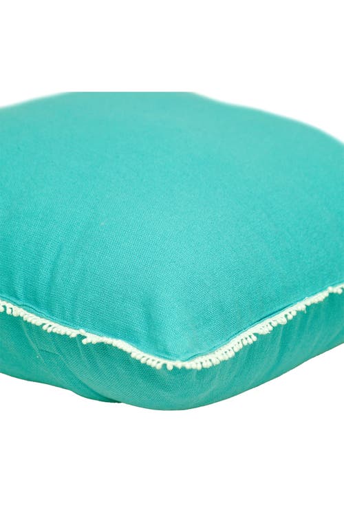 Parkland Collection Crochet Dot Throw Pillow In Blue