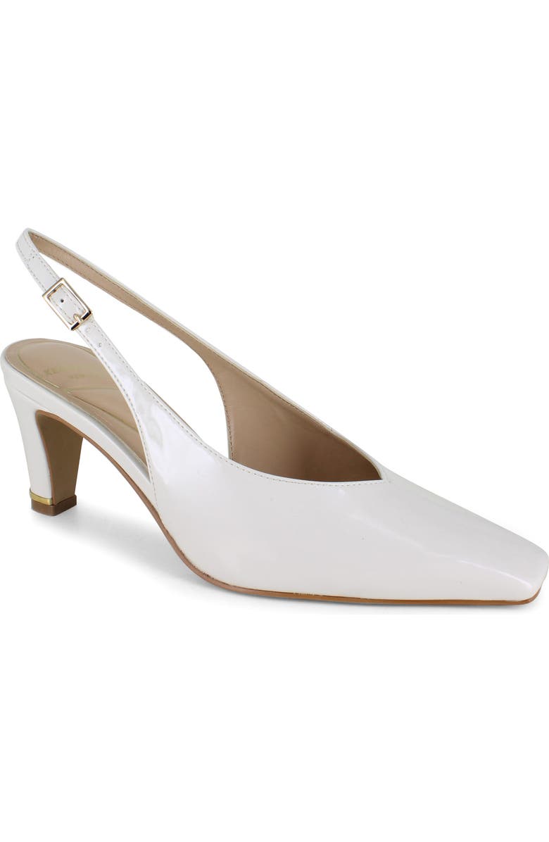 Kenneth Cole Meilani Slingback Pump, Main, color, Ecru Patent