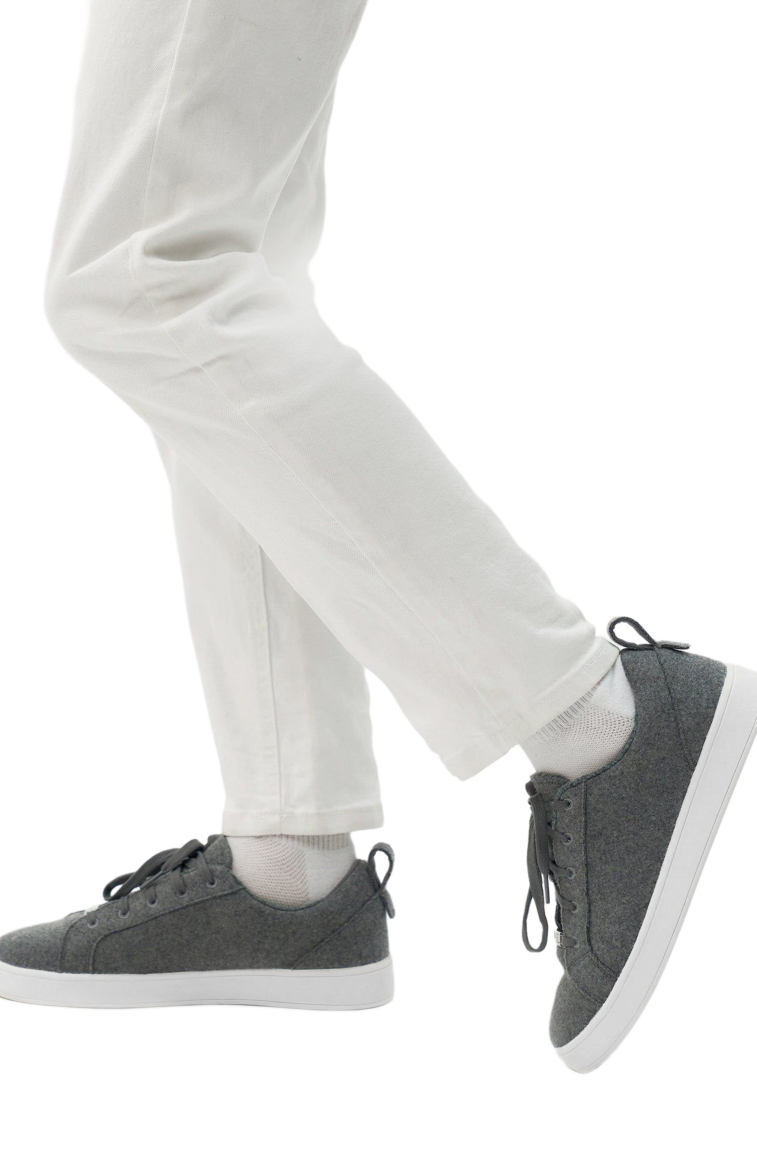 Cashmere Low Ankle Sneakers, Alternate, color, stone gray