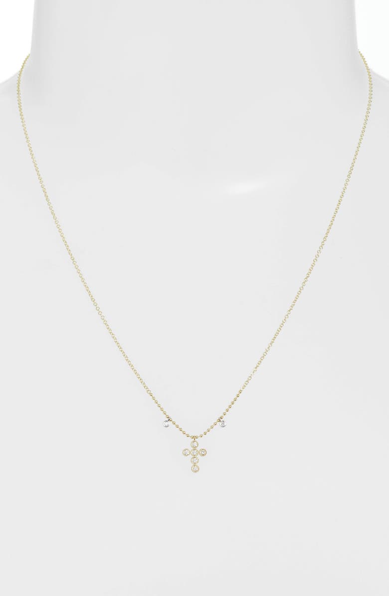 Meira T Meria T Diamond Cross Pendant Necklace, Alternate, color, 