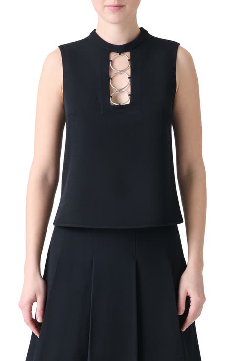 Ring Yoke Virgin Wool Top