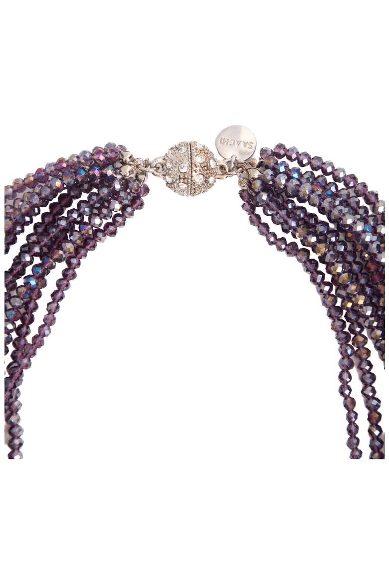 Multi Strand Bead Necklace, Alternate, color, PURPLE