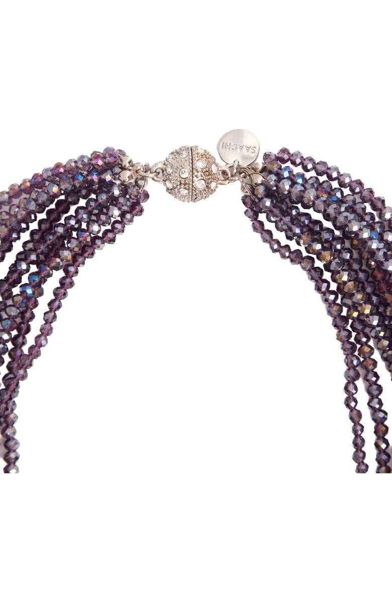 SAACHI Multi Strand Bead Necklace, Alternate, color, Purple