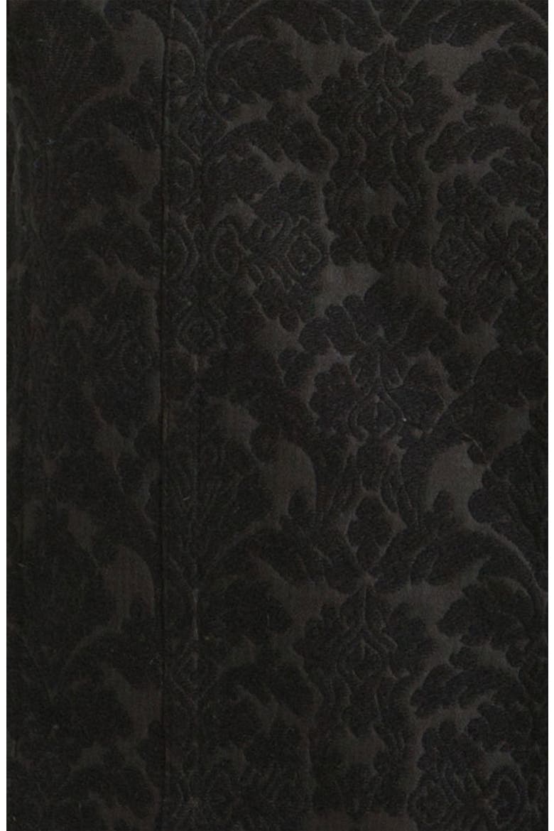 Brocade Double Breasted Coat, Alternate, color, BLACK