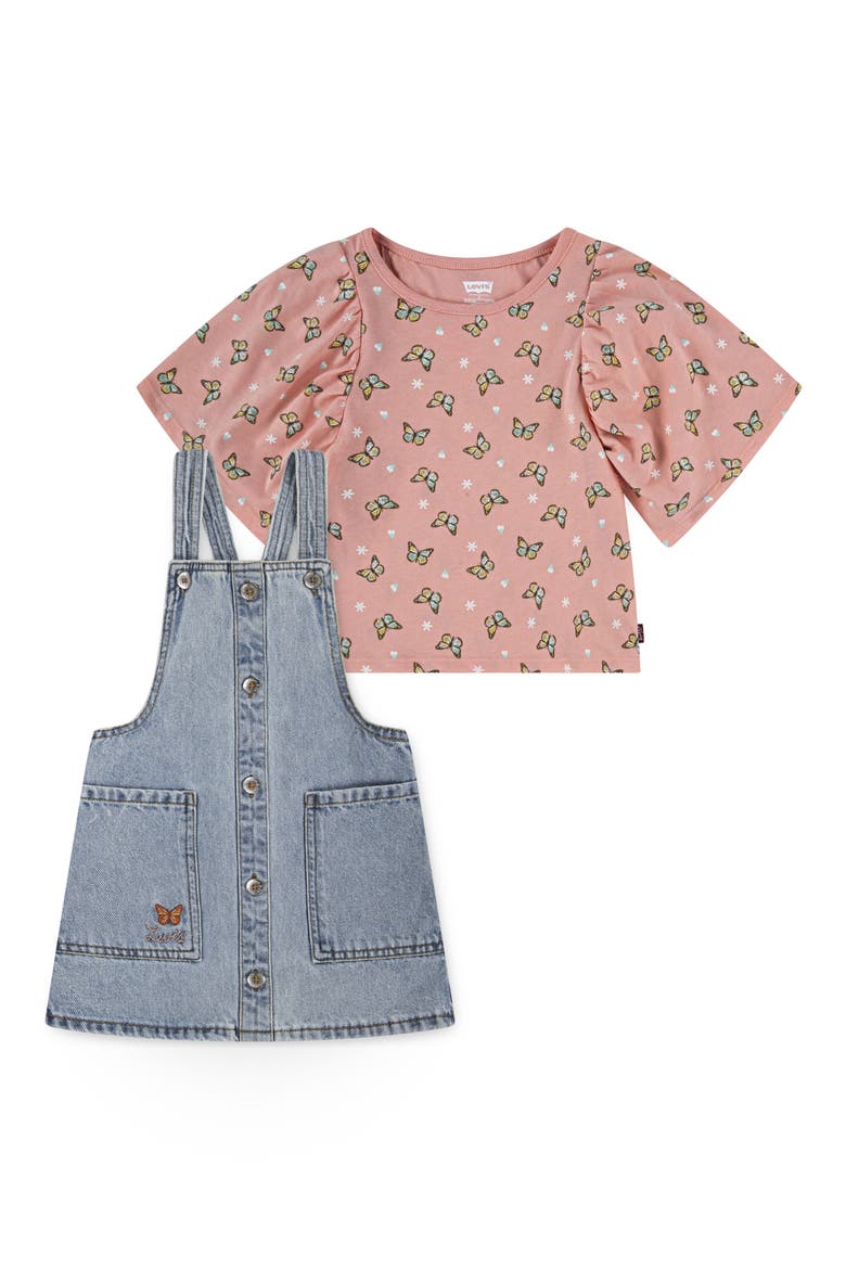 Kids' Western T-Shirt & Skirtall Set, Main, color, CANDLELIGHT PEACH