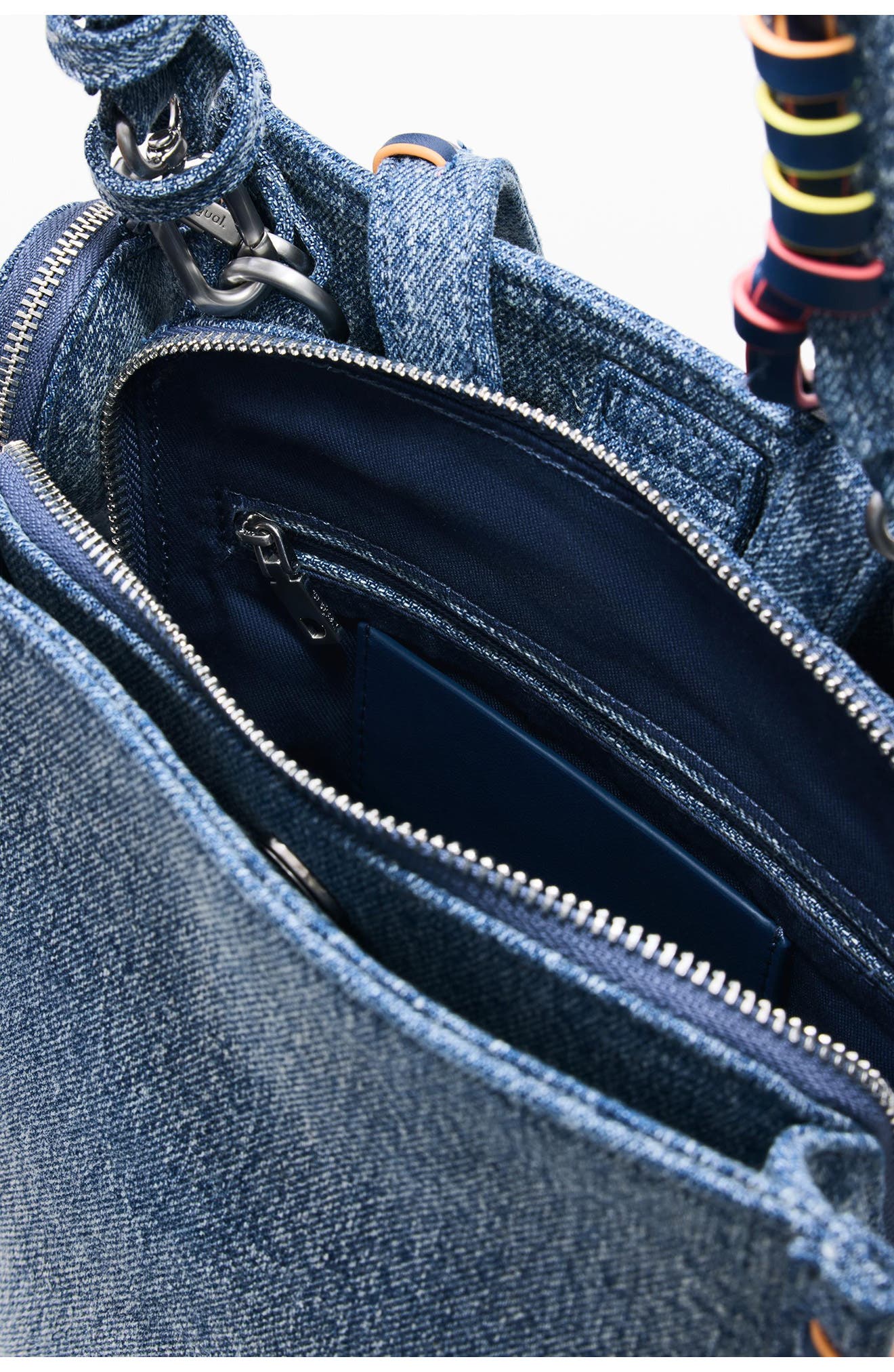 Desigual Mini Denim Backpack, Alternate, color, Light Blue