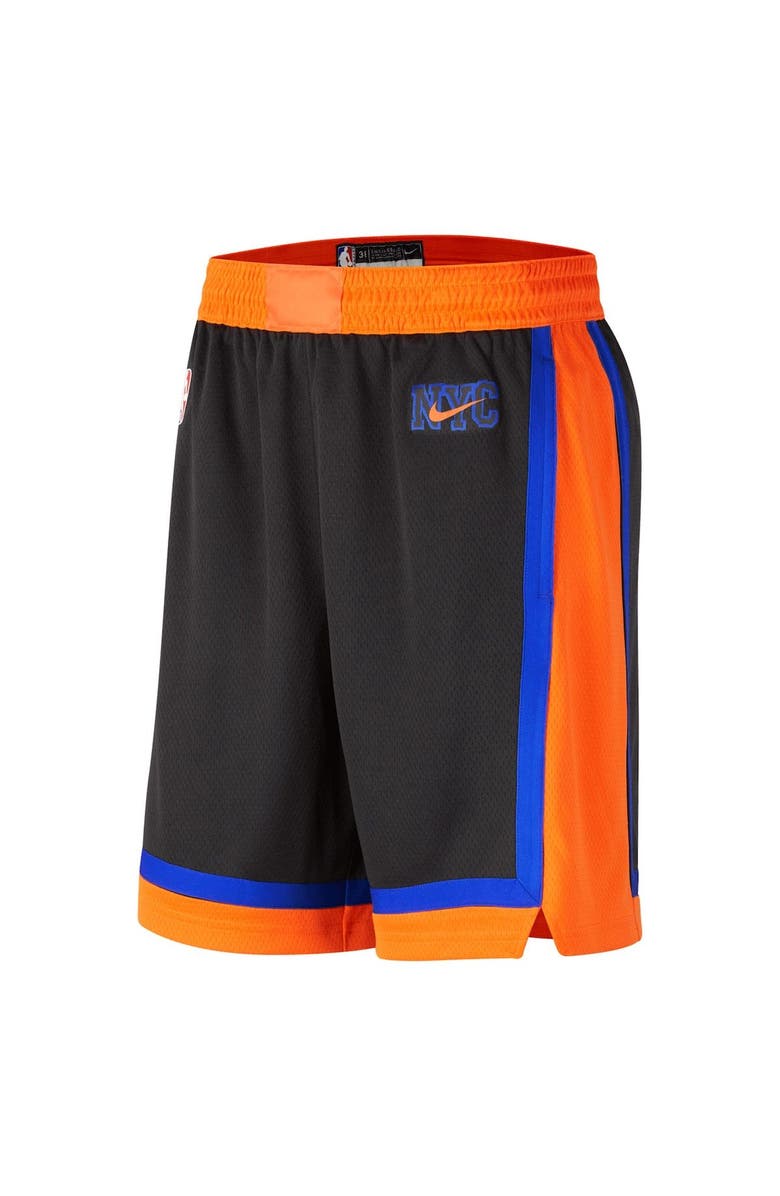 Nike Men's Nike Black New York Knicks 2022/23 City Edition Swingman Shorts, Main, color, 