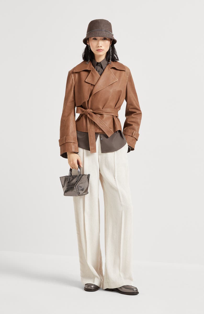 Brunello Cucinelli Sartorial track trousers, Alternate, color, Butter