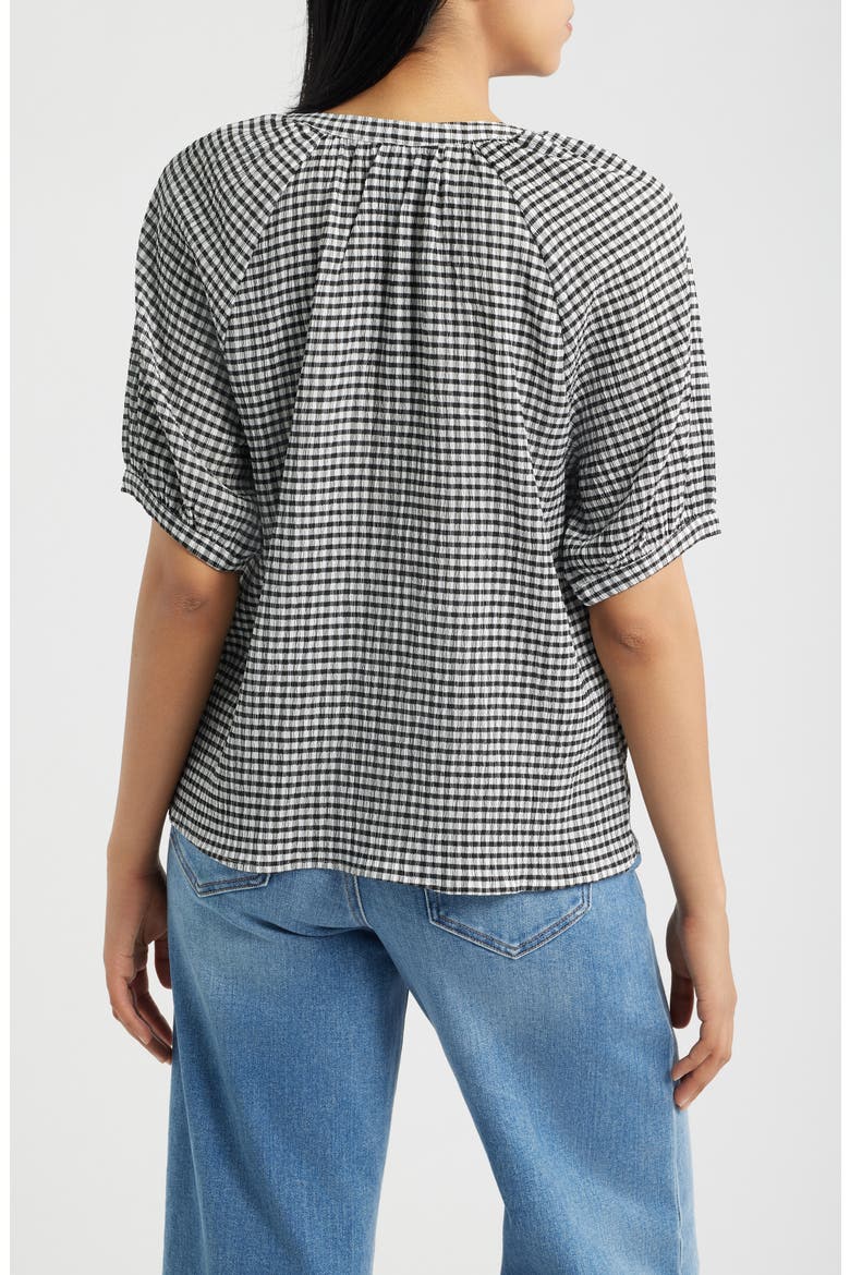Check Front Button Top, Alternate, color, WHITE/ BLACK