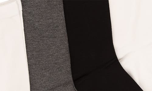 Felina Assorted 6-pack Soft Crew Socks In Black/grey/white