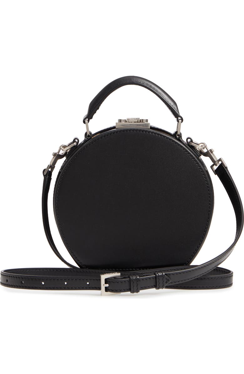Saint Laurent Small Mica Leather Hat Box, Alternate, color,