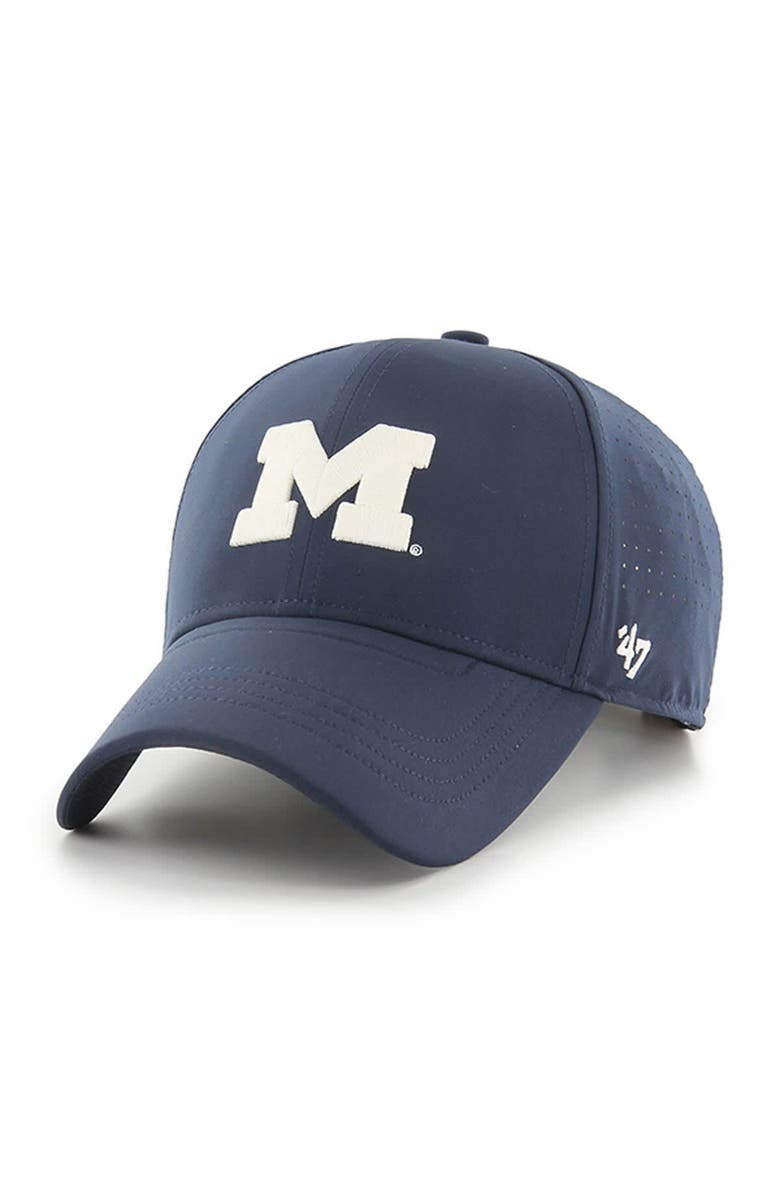 '47 Men's '47 Navy Michigan Wolverines Forward Vent MVP Adjustable Hat, Main, color, Navy
