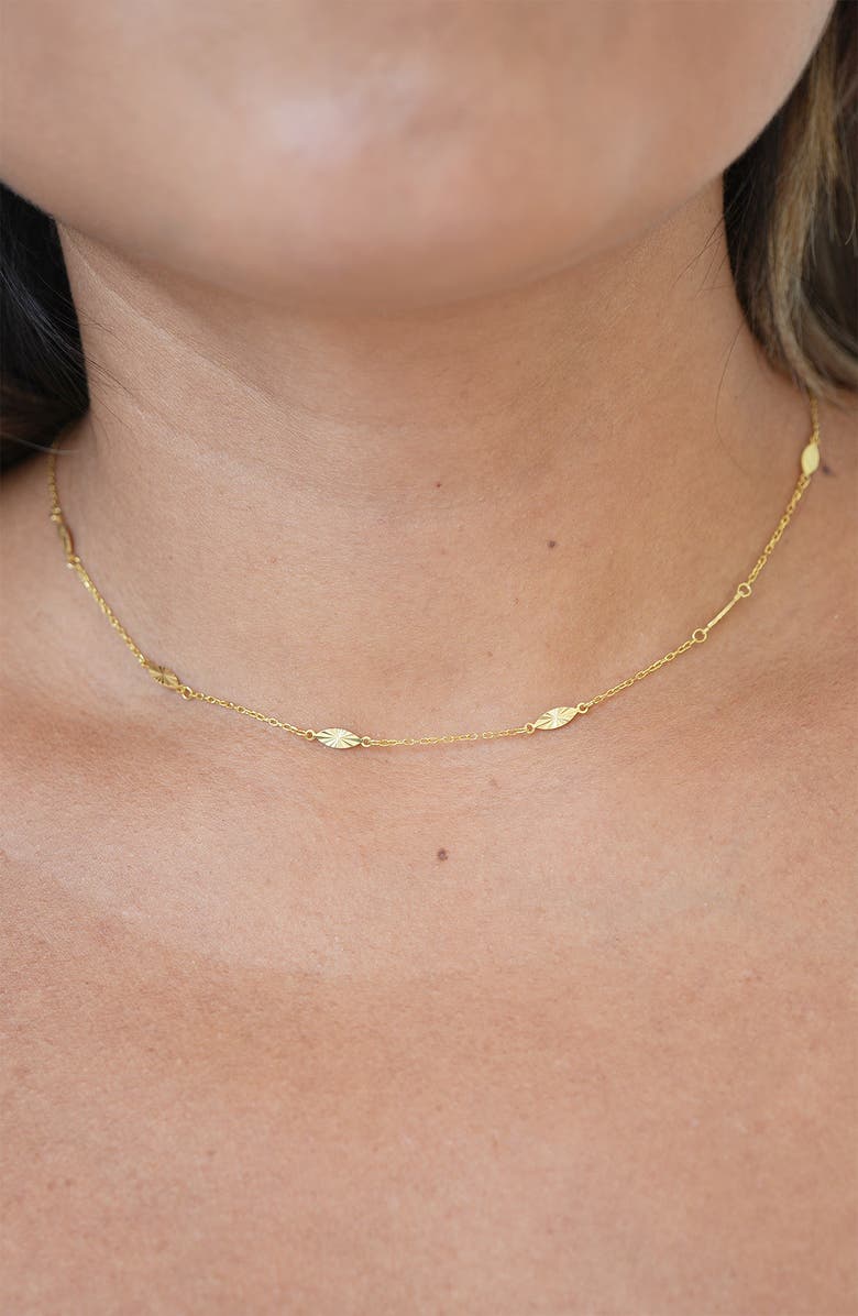 Argento Vivo Sterling Silver Diamond Cut Station Necklace, Alternate, color, 