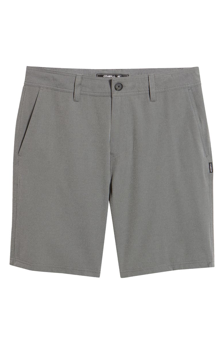 O'Neill Reserve Light Check 19-Inch Water Resistant Hybrid Shorts, Alternate, color, Dark Shadow