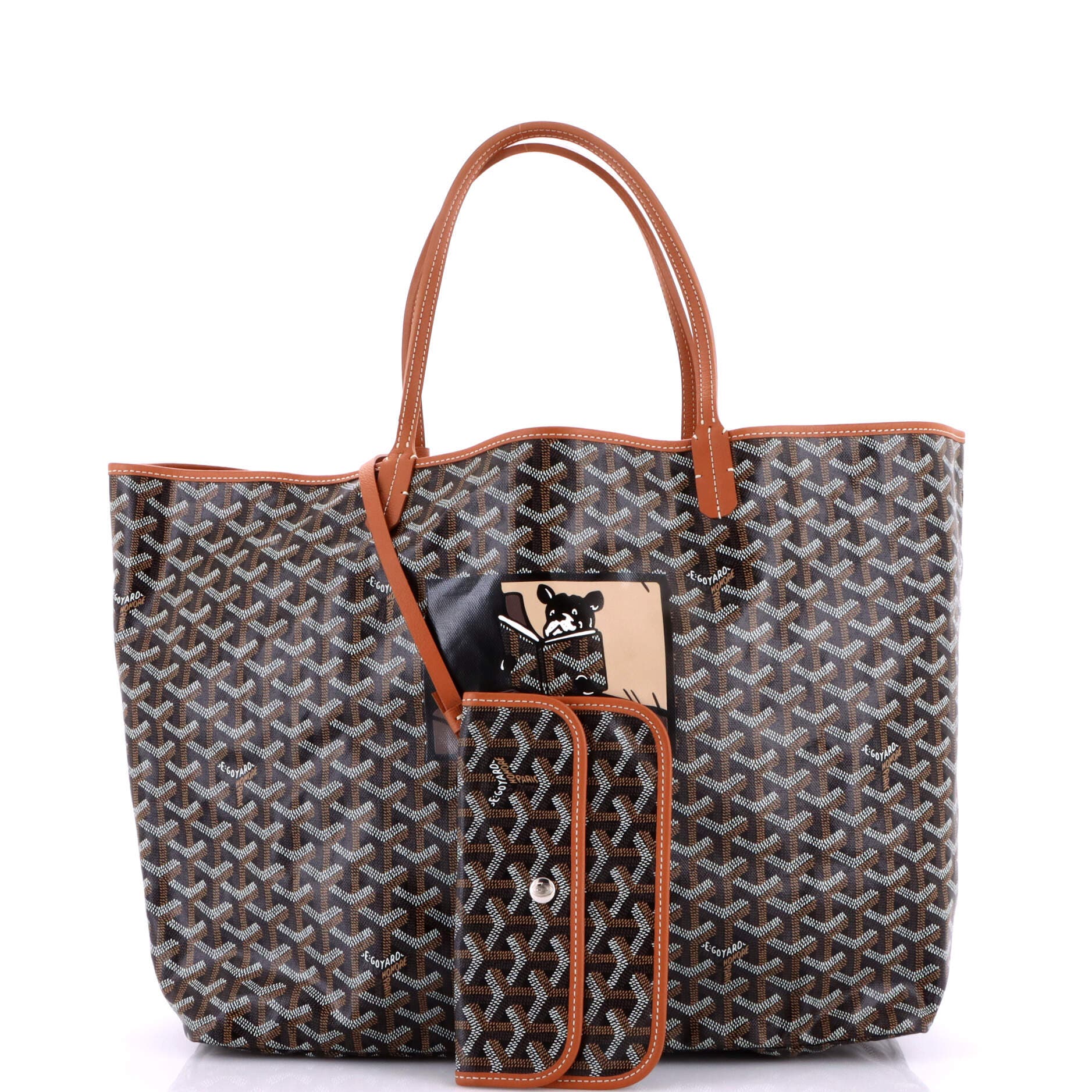 Pre-Owned Goyard Saint Louis Tote Printed Coated Canvas GM, Alternate, color, Print