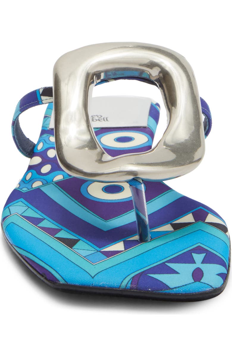 Jeffrey Campbell Linques Flip Flop, Alternate, color, Navy Multi Silver