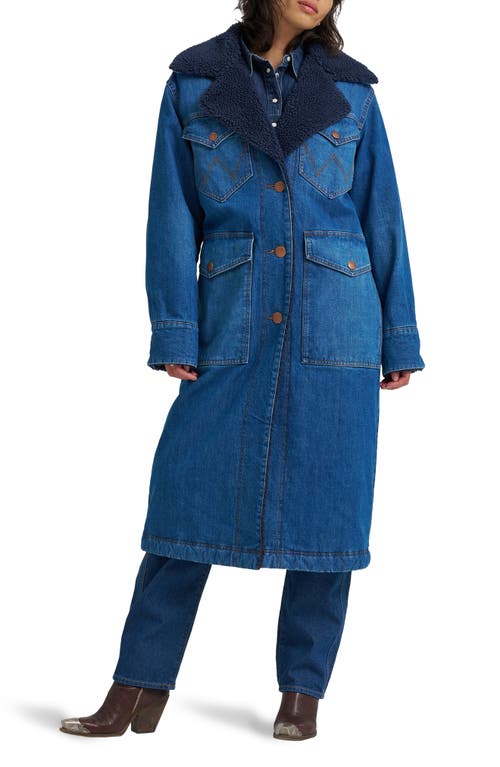 Wrangler Wrange Denim Coat In Blue