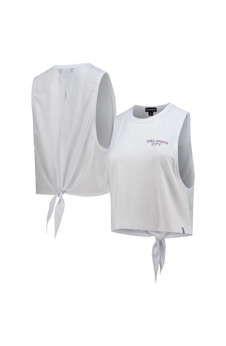 THE WILD COLLECTIVE Women's The Wild Collective White Orlando City SC Twist Back Tank Top, Main, color, White