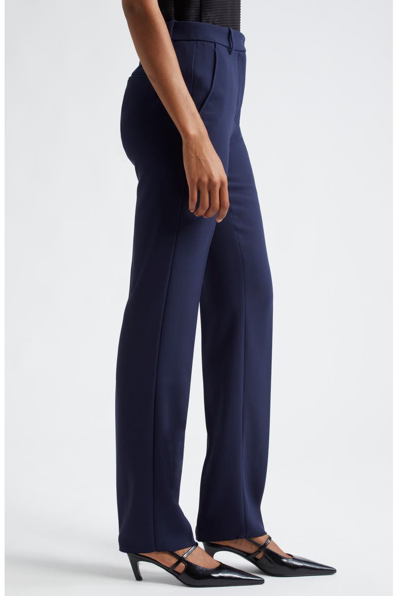 Techno Gabardine Straight Leg Pants, Alternate, color, NAVY