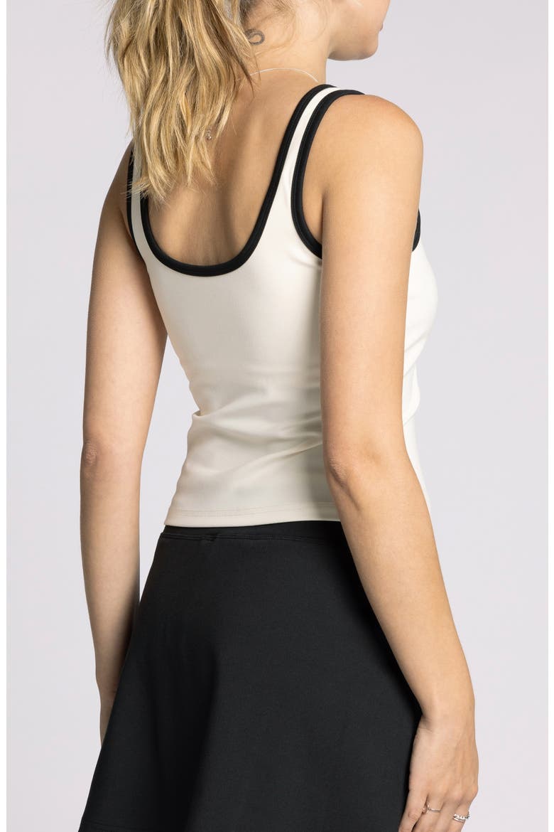 Bec Rib Tank Top, Alternate, color, VANILLA BLACK