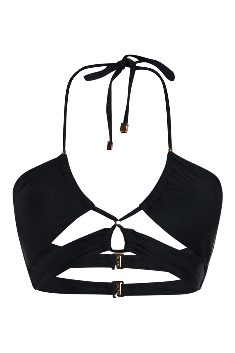 Sirena Solid Bikini Top, Alternate, color, BLACK