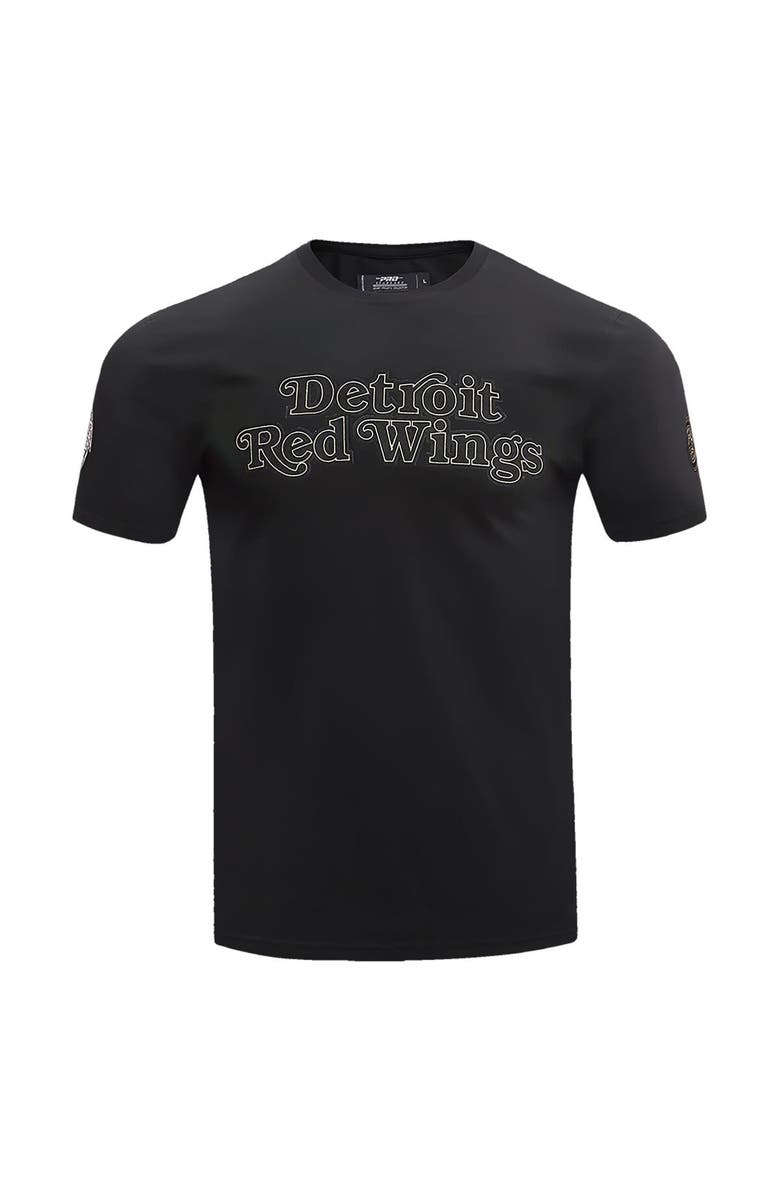 PRO STANDARD Men's Pro Standard Black Detroit Red Wings Wordmark T-Shirt, Alternate, color, Black