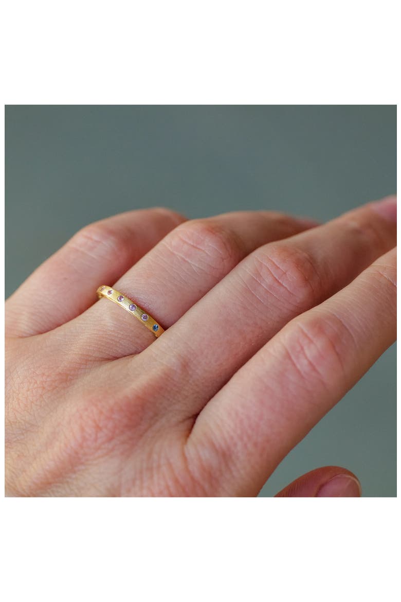 Dunes 18k Gold Rainbow Sapphire Band Ring, Alternate, color, 18K YELLOW GOLD