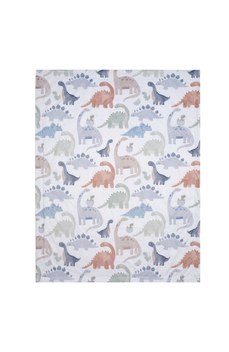 Lambs 
Ivy Dino-Might Ultra-Soft Fleece Watercolor Dinosaur Baby Blanket, Alternate, color, White
