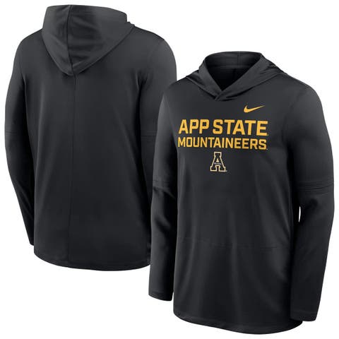 Men's Nike  Black Appalachian State Mountaineers Sideline Dri-FIT Lightweight Hooded Top
