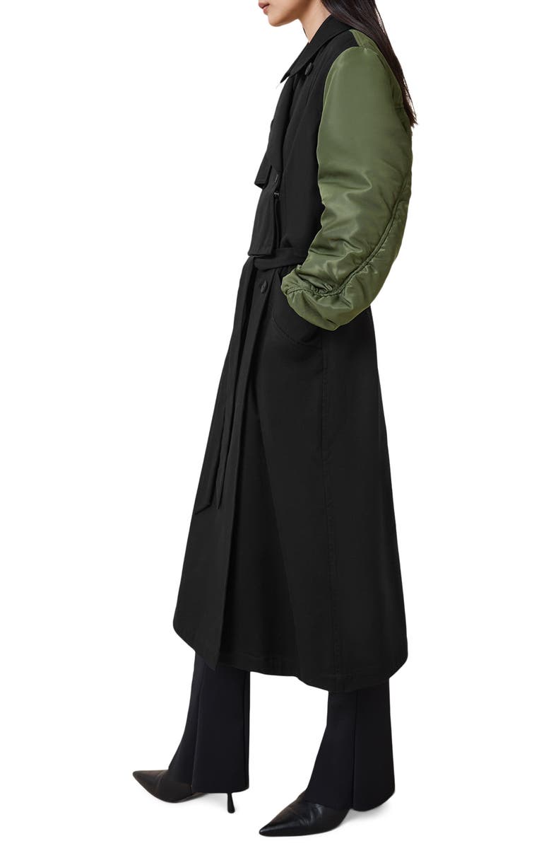 AllSaints Penni 2-In-1 Trench Bomber, Alternate, color, 