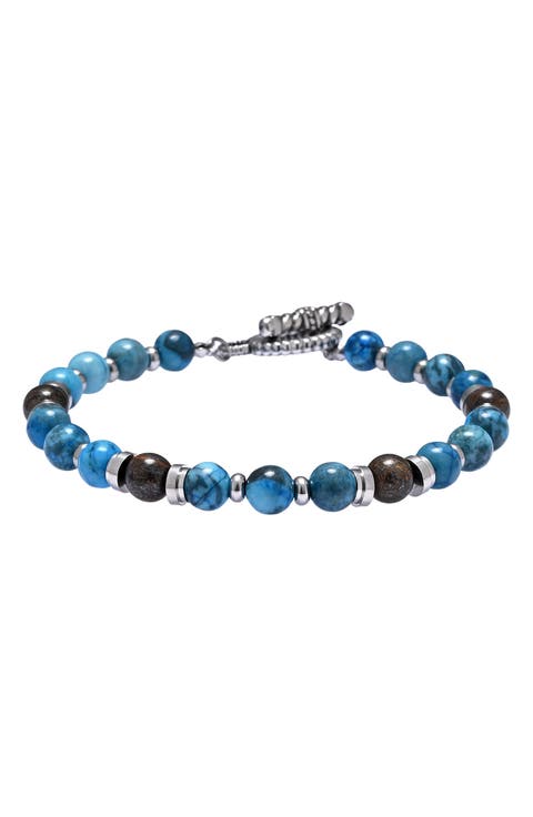 Men's Sebastian Agate Beaded Bracelet