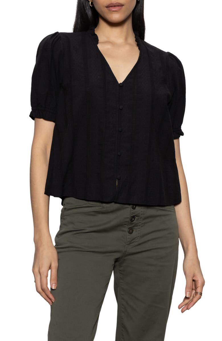 Sanctuary Fall Into You Cotton Button-Up Top, Main, color, 