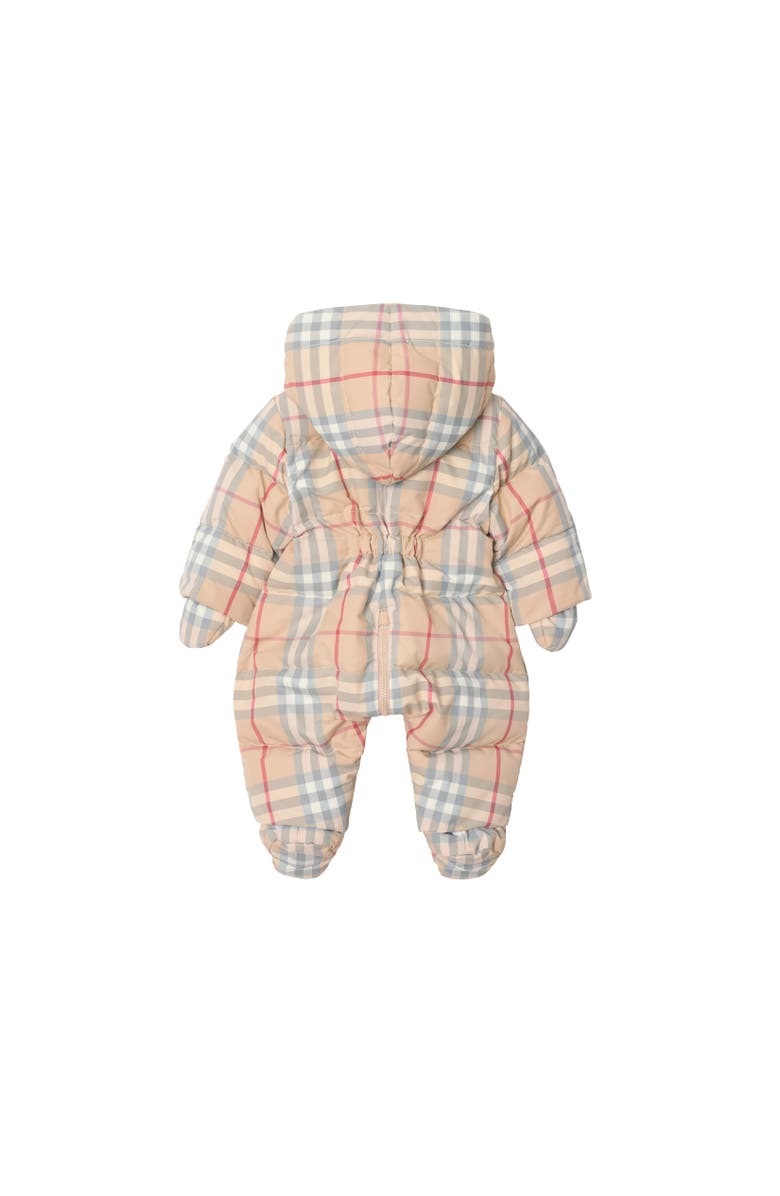 Burberry Check Puffer Suit, Alternate, color, Pale Stone
