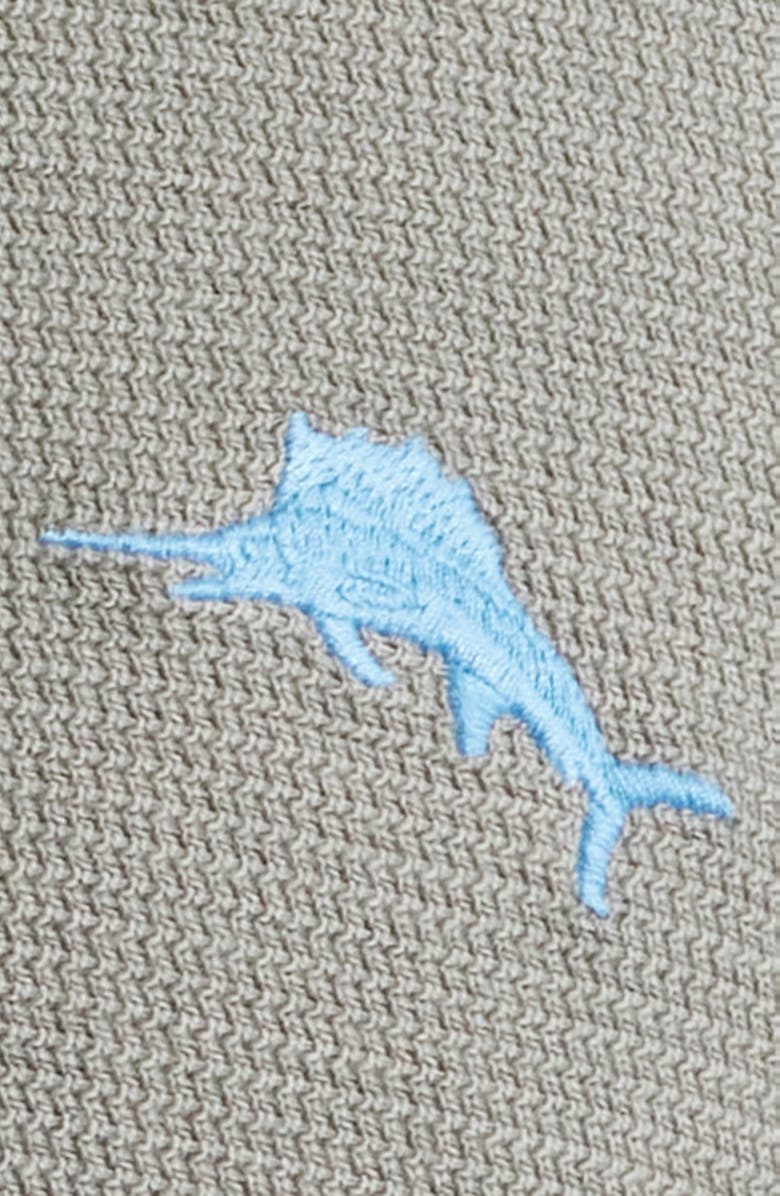 Tommy Bahama Montego Bay Textured Cotton & Lyocell Half Zip Pullover, Alternate, color, Shadow