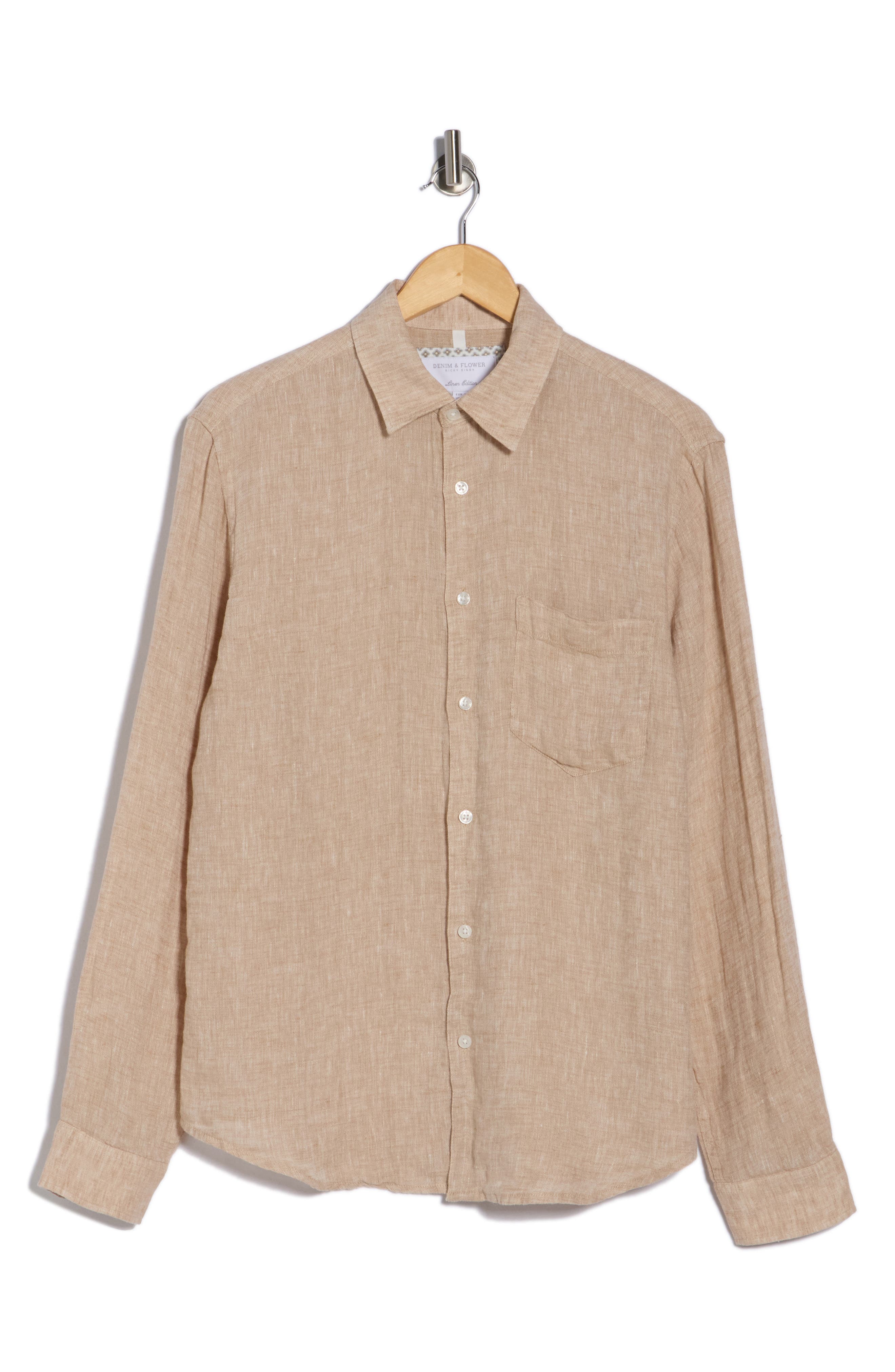 DENIM AND FLOWER Linen Button-Up Shirt
