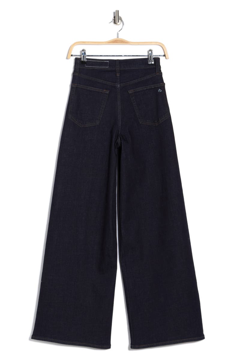 rag & bone Serena High Waist Wide Leg Jeans, Alternate, color, Rinse