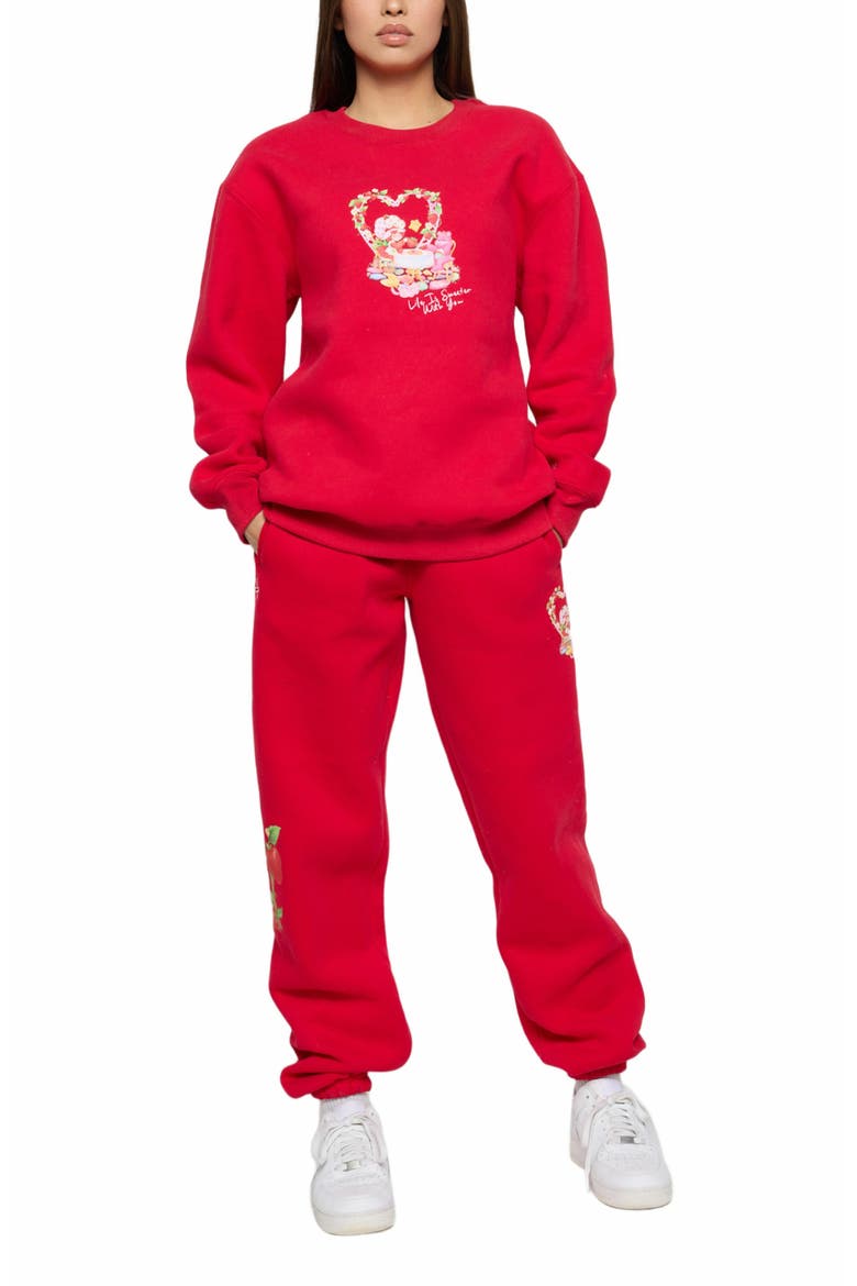 Life Is Sweet Sweatpants, Alternate, color, RED