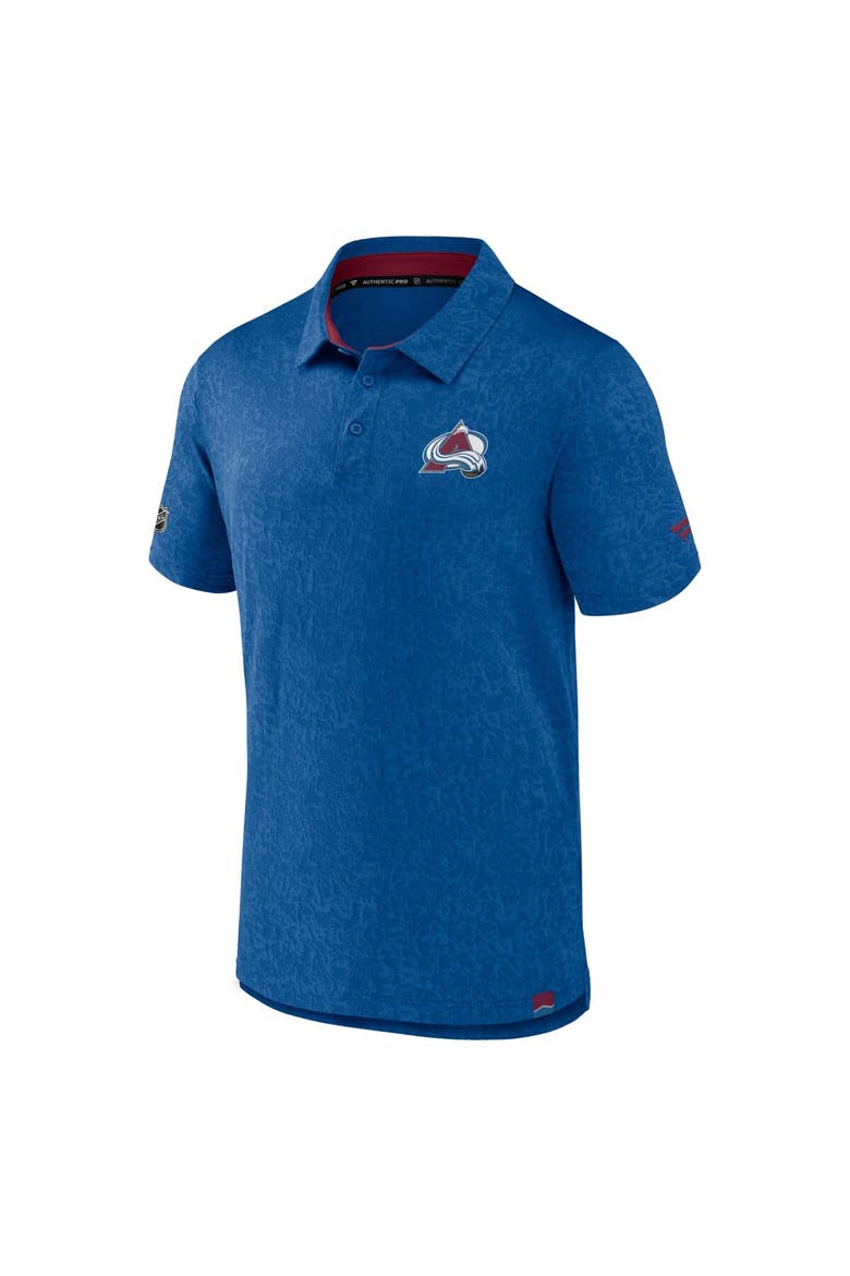 Men's Fanatics Branded  Blue Colorado Avalanche Authentic Pro Jacquard Polo, Alternate, color, Blue