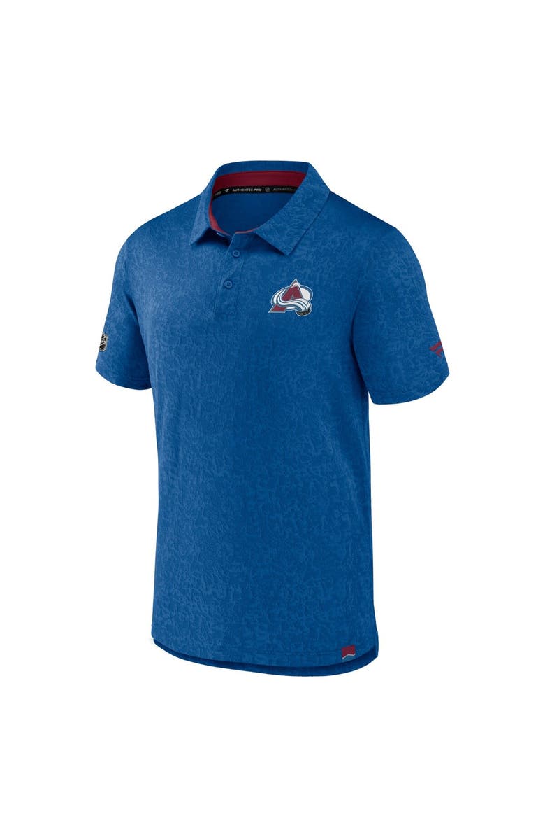 FANATICS Men's Fanatics Branded  Blue Colorado Avalanche Authentic Pro Jacquard Polo, Alternate, color, 
