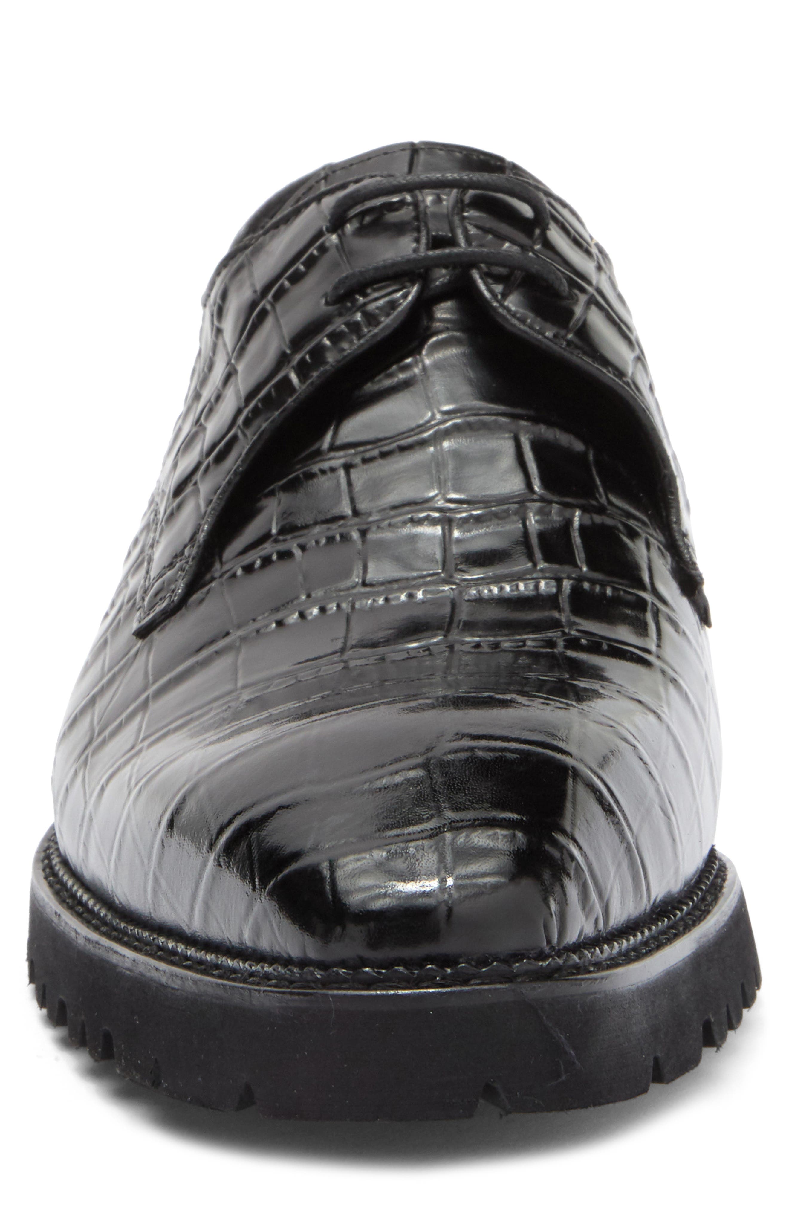 Maison Forte Centurion Croc Embossed Derby, Alternate, color, 