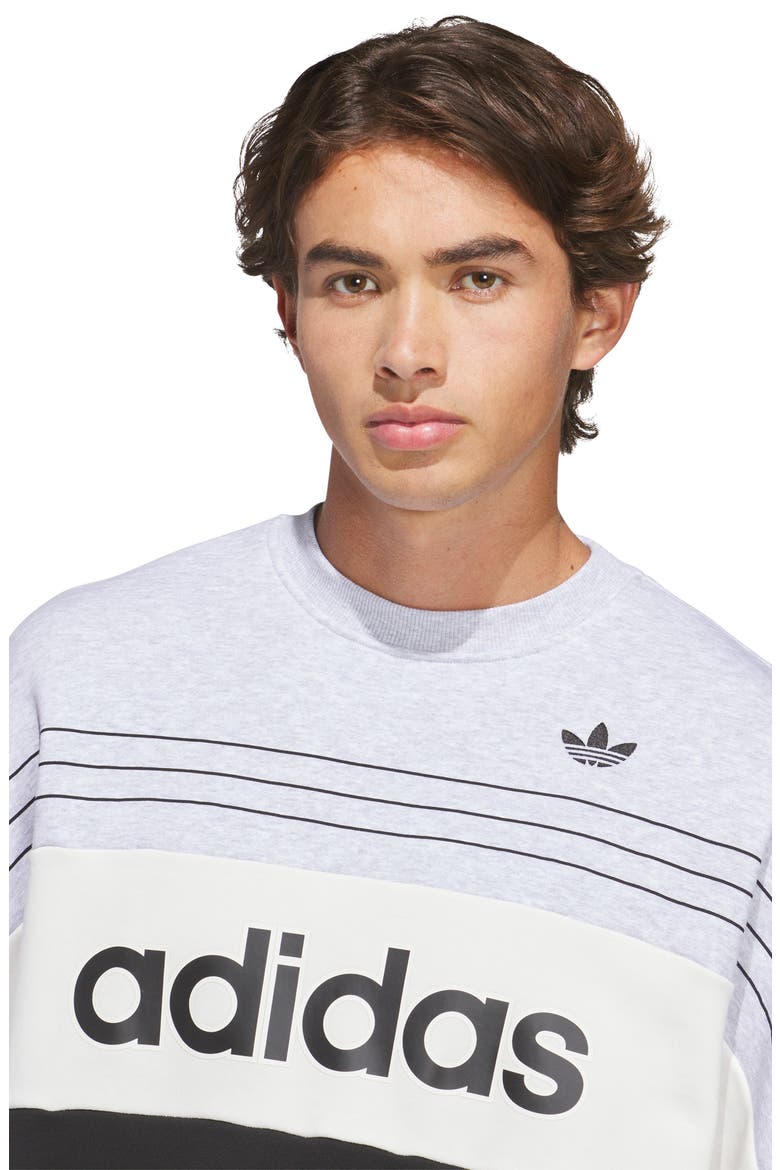 Varsity Sweatshirt, Alternate, color, LIGHT GREY / WHITE/ BLACK