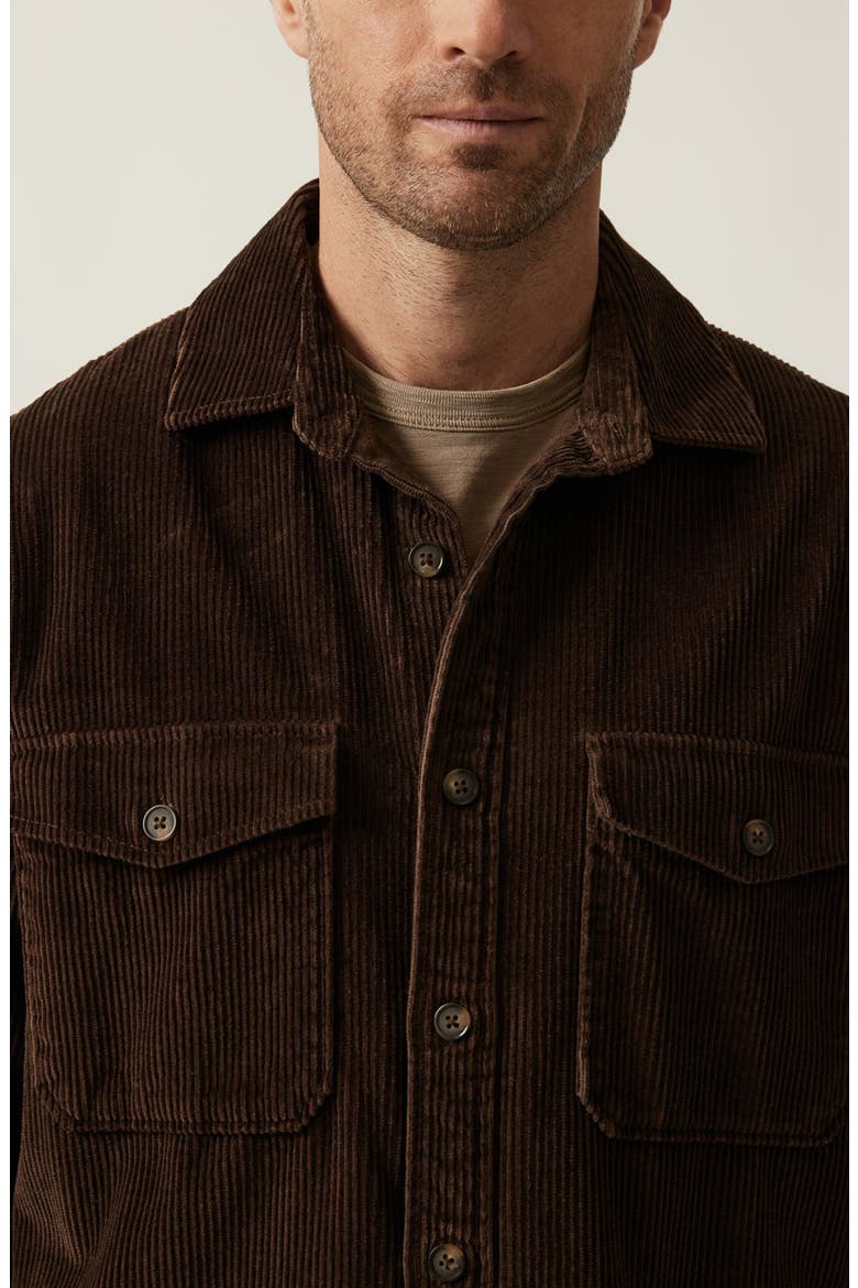 Corduroy Overshirt, Alternate, color, CHOCOLATE BROWN
